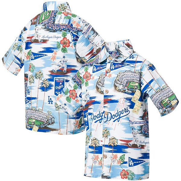 Men's Reyn Spooner Blue Los Angeles Dodgers Kekai Button-Down Shirt Size: Medium