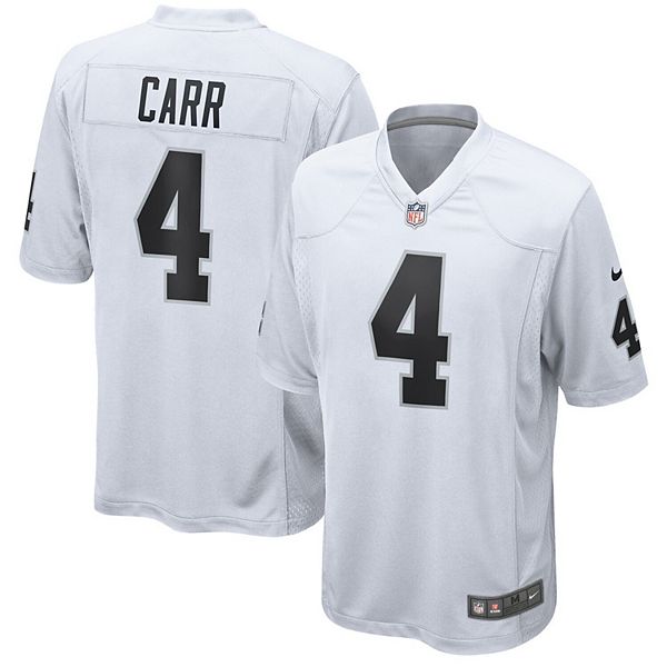 Mens Oakland Raiders Derek Carr Nike White Game Jersey