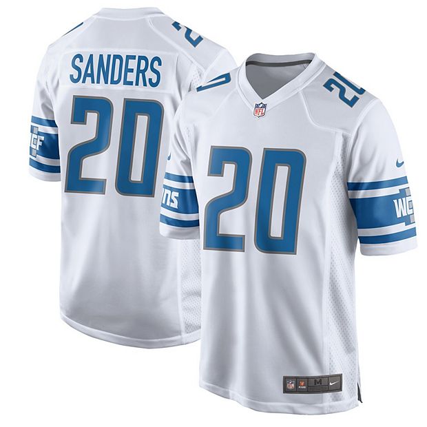 Men's Nike Barry Sanders White Detroit Lions 2017 Retired Player Game Jersey