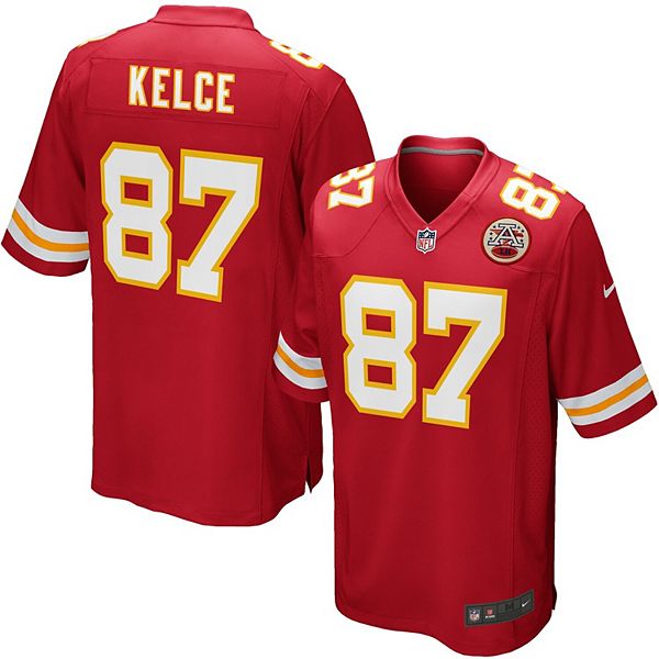 Youth Nike Travis Kelce Red Kansas City Chiefs Team Color Game Jersey