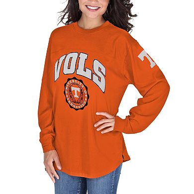 Women's Pressbox Tennessee Orange Tennessee Volunteers Edith Long Sleeve Oversized Top