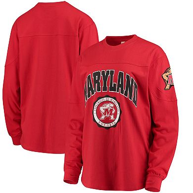 Women's Red Maryland Terrapins Edith Long Sleeve T-Shirt