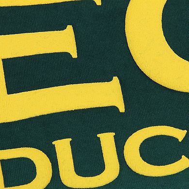 Women's Green Oregon Ducks Ombre Long Sleeve Dip-Dyed Spirit Jersey