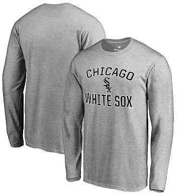 Men's Heathered Gray Chicago White Sox Victory Arch Long Sleeve T-Shirt