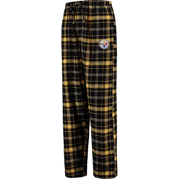 Men's Concepts Sport Black Pittsburgh Steelers Ultimate Plaid Flannel  Pajama Pants