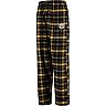 Men's Concepts Sport Black Pittsburgh Steelers Ultimate Plaid Flannel Pajama Pants