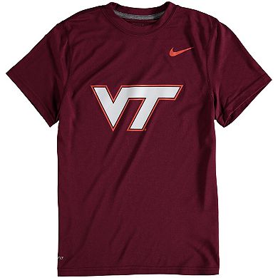 Youth Nike Maroon Virginia Tech Hokies Logo Legend Performance T-Shirt