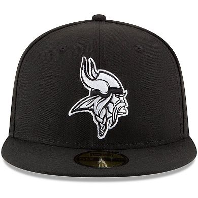 Men's New Era Black Minnesota Vikings B-Dub 59FIFTY Fitted Hat