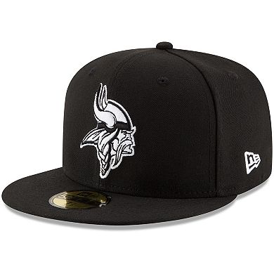 Men's New Era Black Minnesota Vikings B-Dub 59FIFTY Fitted Hat