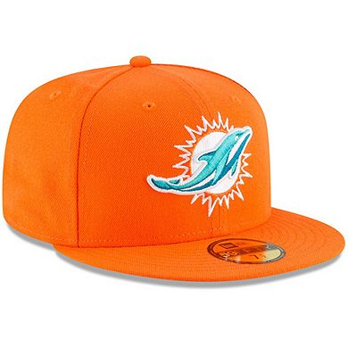 Men's New Era Orange Miami Dolphins Omaha 59FIFTY Hat