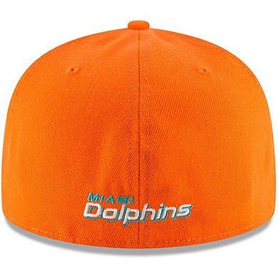 Men's New Era Orange Miami Dolphins Omaha 59FIFTY Hat