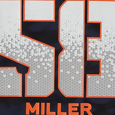 Youth Von Miller Navy Denver Broncos Vector Camo Dri-Tek Name & Number T-Shirt