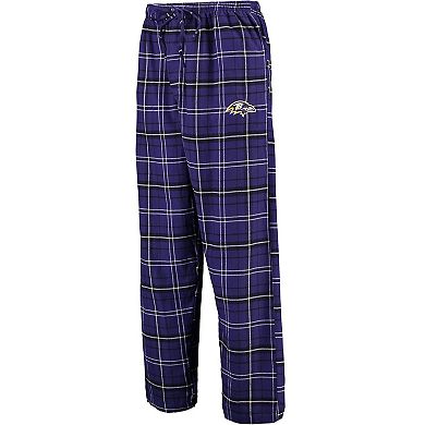 Men's Concepts Sport Purple Baltimore Ravens Ultimate Plaid Flannel Pajama Pants