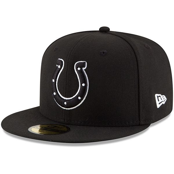 Men's New Era Black Indianapolis Colts B-Dub 59FIFTY Fitted Hat