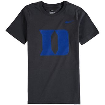 Youth Nike Anthracite Duke Blue Devils Cotton Logo T-Shirt
