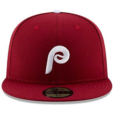 Men's New Era Maroon Philadelphia Phillies Alternate 2 Authentic Collection On-Field 59FIFTY Fitted Hat