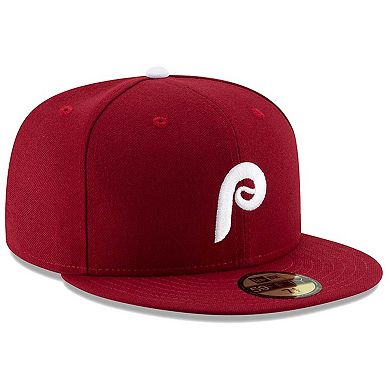 Men's New Era Maroon Philadelphia Phillies Alternate 2 Authentic Collection On-Field 59FIFTY Fitted Hat