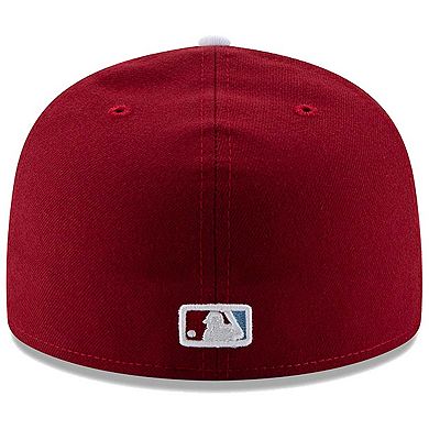 Men's New Era Maroon Philadelphia Phillies Alternate 2 Authentic Collection On-Field 59FIFTY Fitted Hat