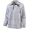 Women's Gray Mississippi State Bulldogs Sherpa Super Soft Quarter Zip Pullover Jacket
