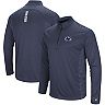 Men's Colosseum Heathered Navy Penn State Nittany Lions Audible Windshirt Quarter-Zip Pullover Jacket