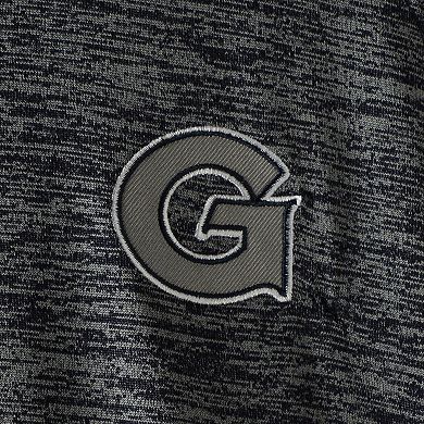 Men's Colosseum Heathered Navy Georgetown Hoyas Down Swing Raglan Polo