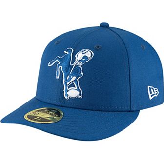 Men's New Era Royal Indianapolis Colts Omaha Throwback Low Profile 59FIFTY Fitted Hat