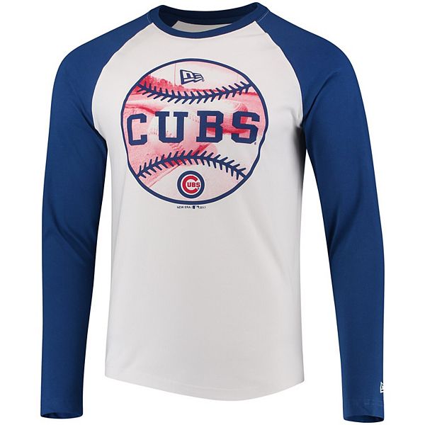 Chicago Cubs New Era Raglan Long Sleeve T-Shirt - Royal/Red