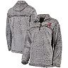 Women's Gray Alabama Crimson Tide Sherpa Super Soft Quarter-Zip Pullover Jacket