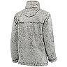 Women's Gray Syracuse Orange Sherpa Super Soft Quarter-Zip Pullover Jacket