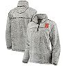 Women's Gray Syracuse Orange Sherpa Super Soft Quarter-Zip Pullover Jacket