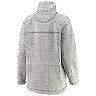 Women's Gray Illinois State Redbirds Sherpa Super-Soft Quarter-Zip Pullover Jacket