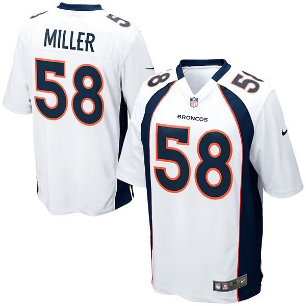 Nike, Shirts, Nike Denver Broncos Von Miller 58 Sewn On Numbers On Field  Jersey Size Small