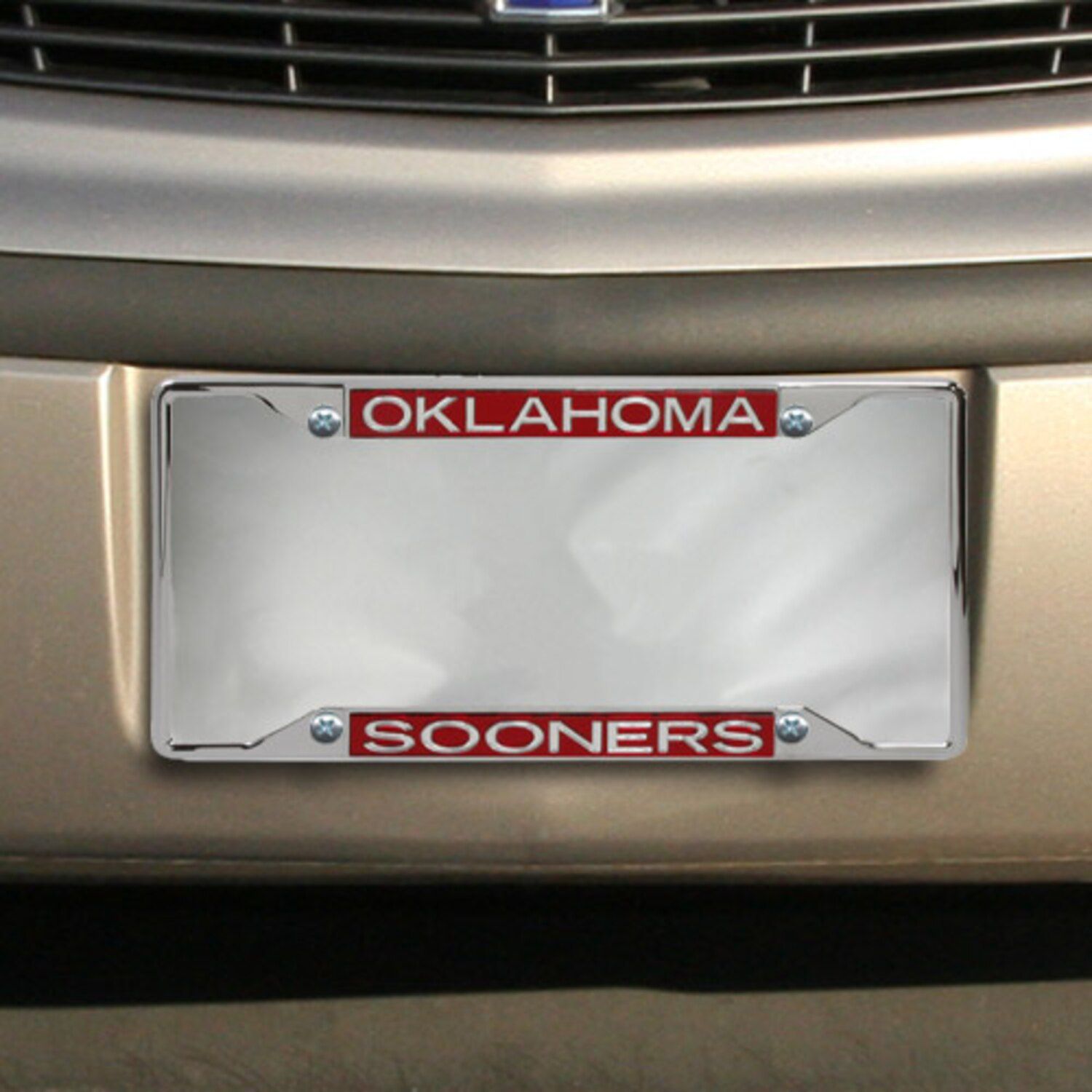 Image for Unbranded Oklahoma Sooners Acrylic Inlay Chrome License Plate Frame at Kohl's.