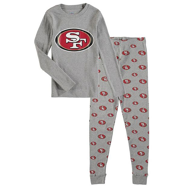 Preschool Heathered Gray San Francisco 49ers Long Sleeve T-Shirt & Pants  Sleep Set