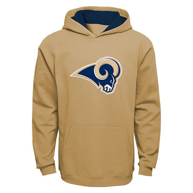 Youth Gold Los Angeles Rams Fan Gear Prime Pullover Hoodie
