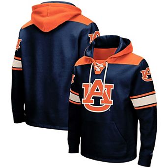 Men's Colosseum Navy Auburn Tigers 2.0 Lace-Up Pullover Hoodie
