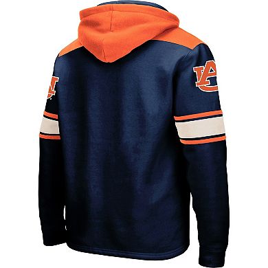 Men's Colosseum Navy Auburn Tigers 2.0 Lace-Up Pullover Hoodie