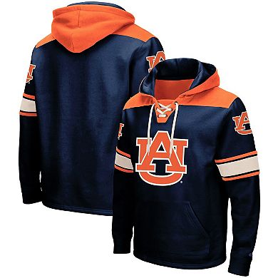 Men's Colosseum Navy Auburn Tigers 2.0 Lace-Up Pullover Hoodie