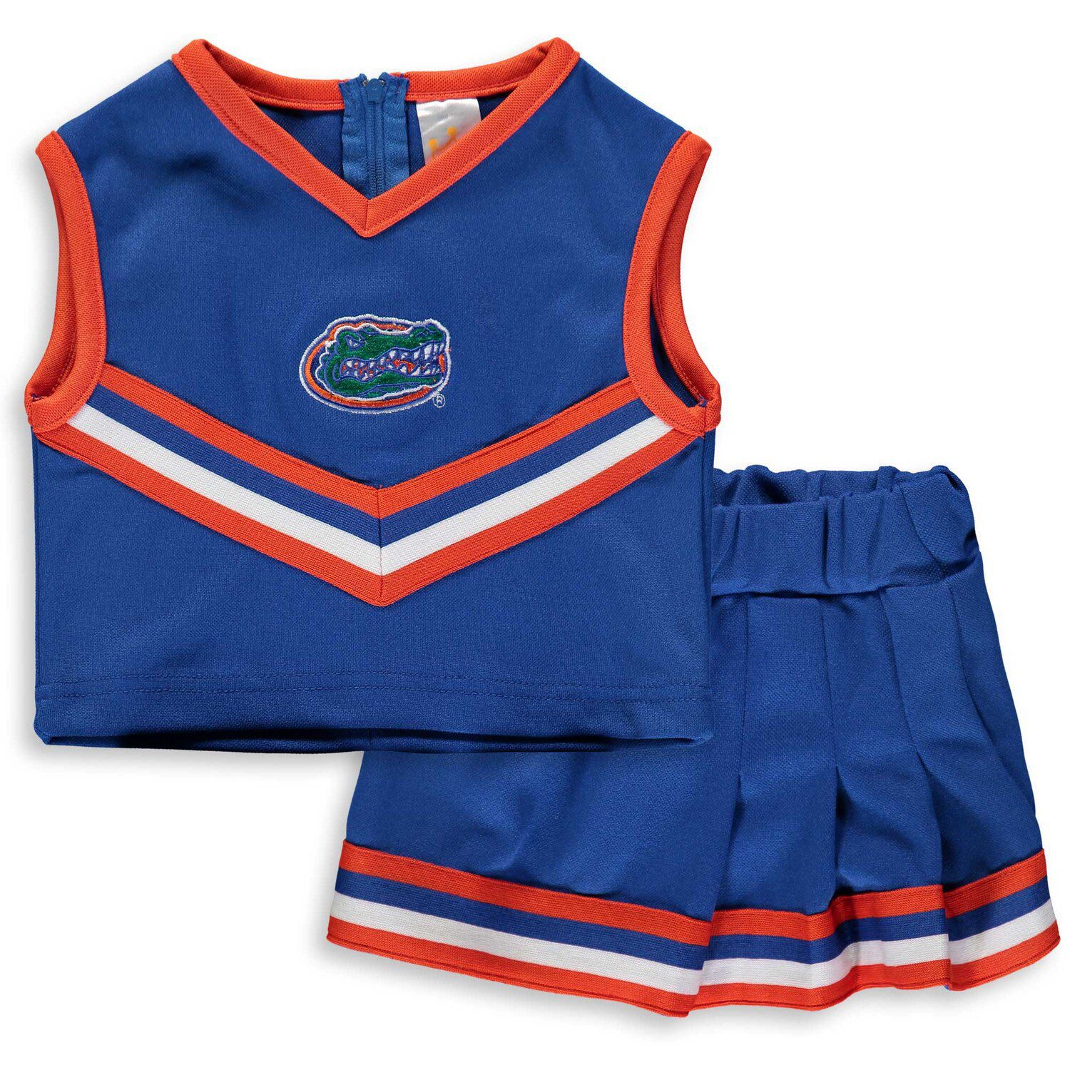 Girls Newborn & Infant Navy/Orange Chicago Bears Two-Piece Cheerleader Set  with Bloomers