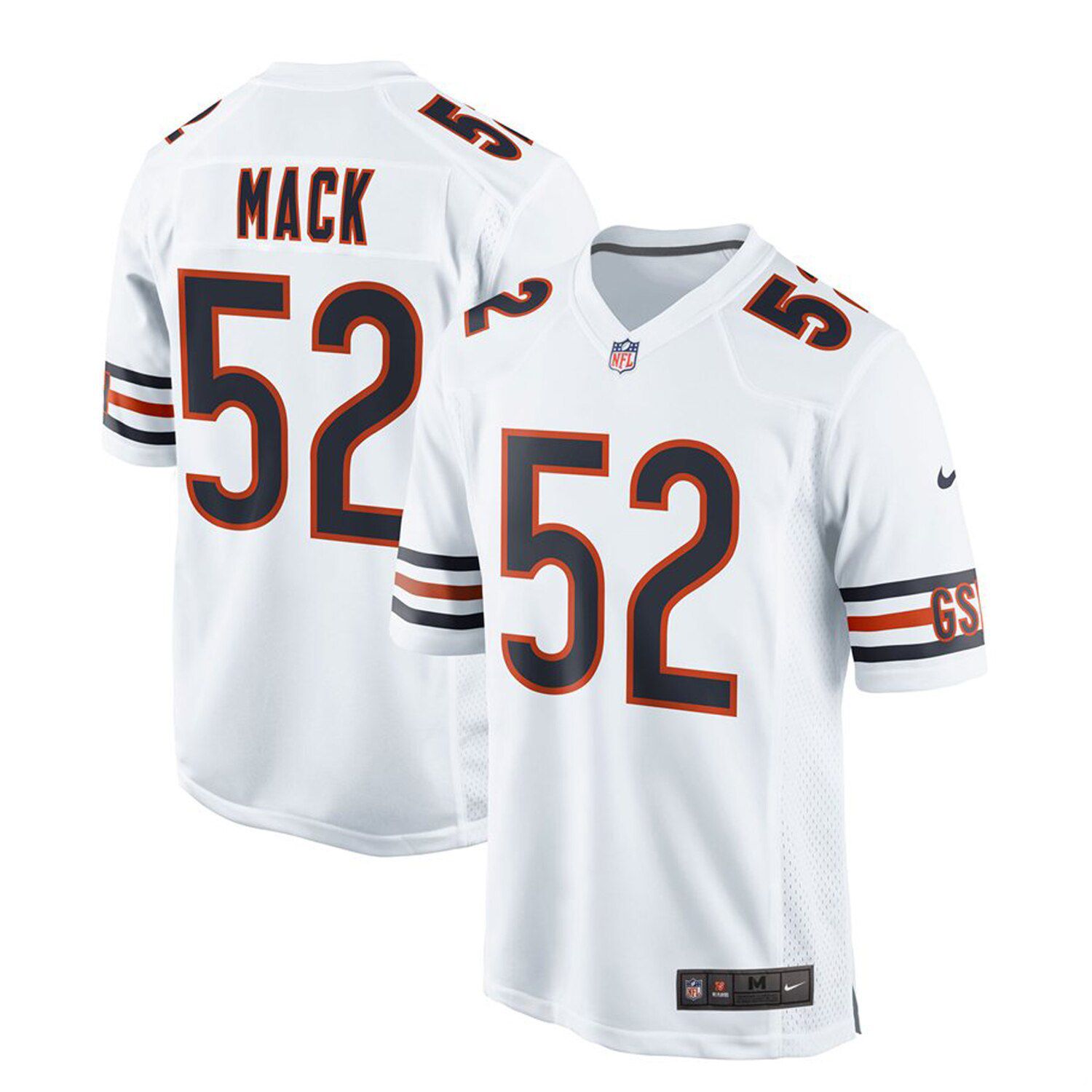 men's chicago bears khalil mack nike navy throwback game jersey