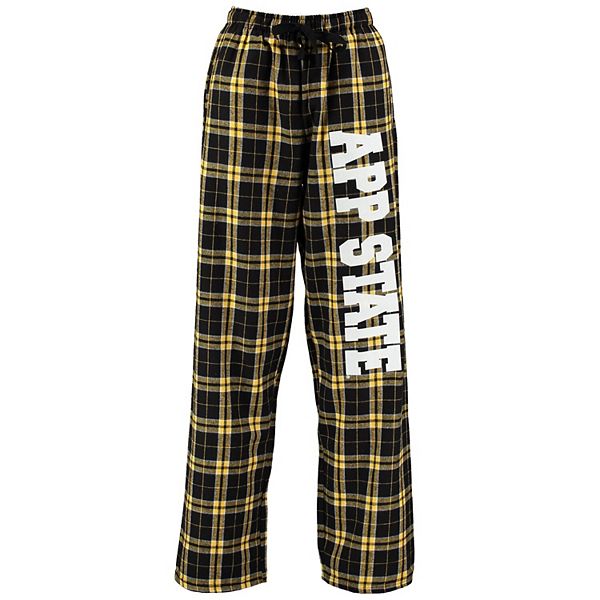 Women's Black Appalachian State Mountaineers Flannel Pajama Pants