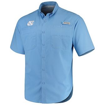 Men's Columbia Light Blue North Carolina Tar Heels PFG Tamiami Shirt
