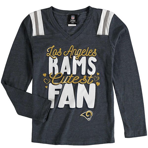 Women's G-III 4Her by Carl Banks Royal Los Angeles Rams Plus Size Linebacker T-Shirt Size:3XL