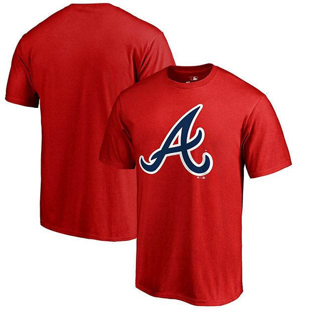 Men's Fanatics Branded Red Atlanta Braves Primary Logo T-Shirt