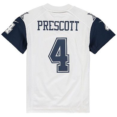 Youth Nike Dak Prescott White Dallas Cowboys Color Rush Game Jersey