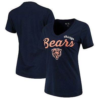 Women's G-III 4Her by Carl Banks Navy Chicago Bears Post Season V-Neck T-Shirt