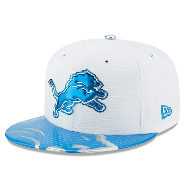 Men's New Era White/Blue Detroit Lions Vintage Sharktooth 9FIFTY