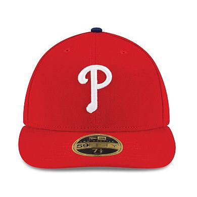 Men's New Era Red Philadelphia Phillies Authentic Collection On Field Low Profile Game 59FIFTY Fitted Hat