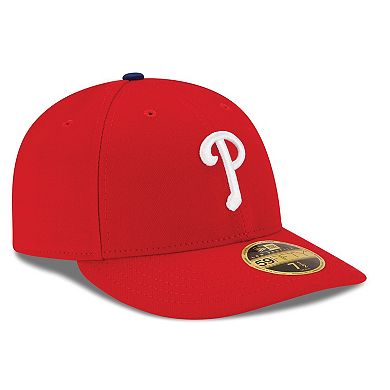 Men's New Era Red Philadelphia Phillies Authentic Collection On Field Low Profile Game 59FIFTY Fitted Hat