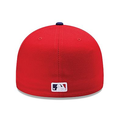 Men's New Era Red Philadelphia Phillies Authentic Collection On Field Low Profile Game 59FIFTY Fitted Hat